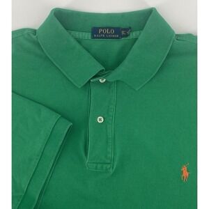 Polo Ralph Lauren Polo Shirt Men 2XLT Green Short Sleeve Pony Logo Tall Golf